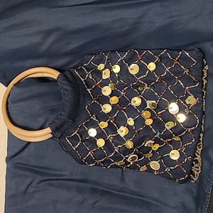 Beaded jean purse